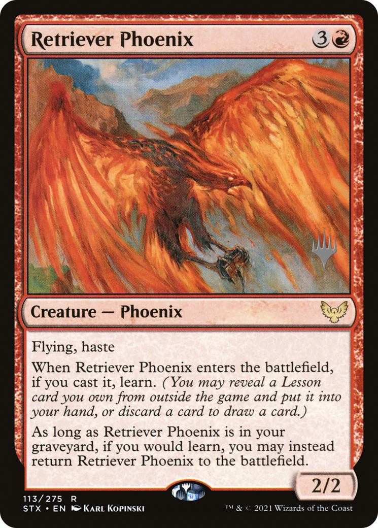Retriever Phoenix (PPSTX-113P) [Strixhaven: School of Mages Promos] Foil MTG Single Wizards of the Coast