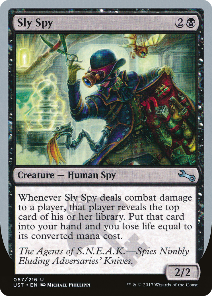 Sly Spy ("Spies Nimbly Eluding Adversaries' Knives") [Unstable] MTG Single Magic: The Gathering