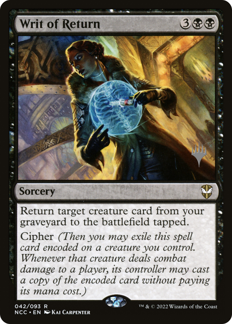 Writ of Return (PPSNC-42P) [New Capenna Commander Promos] Foil MTG Single Wizards of the Coast
