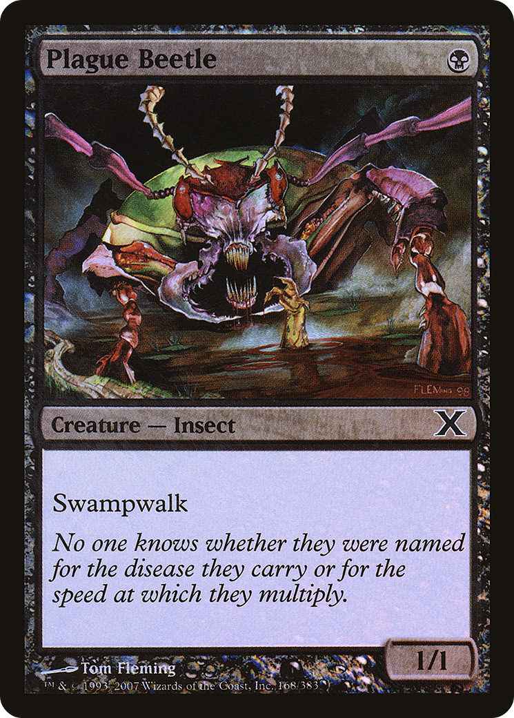 Plague Beetle (10E-168★) [Tenth Edition] Foil MTG Single Wizards of the Coast