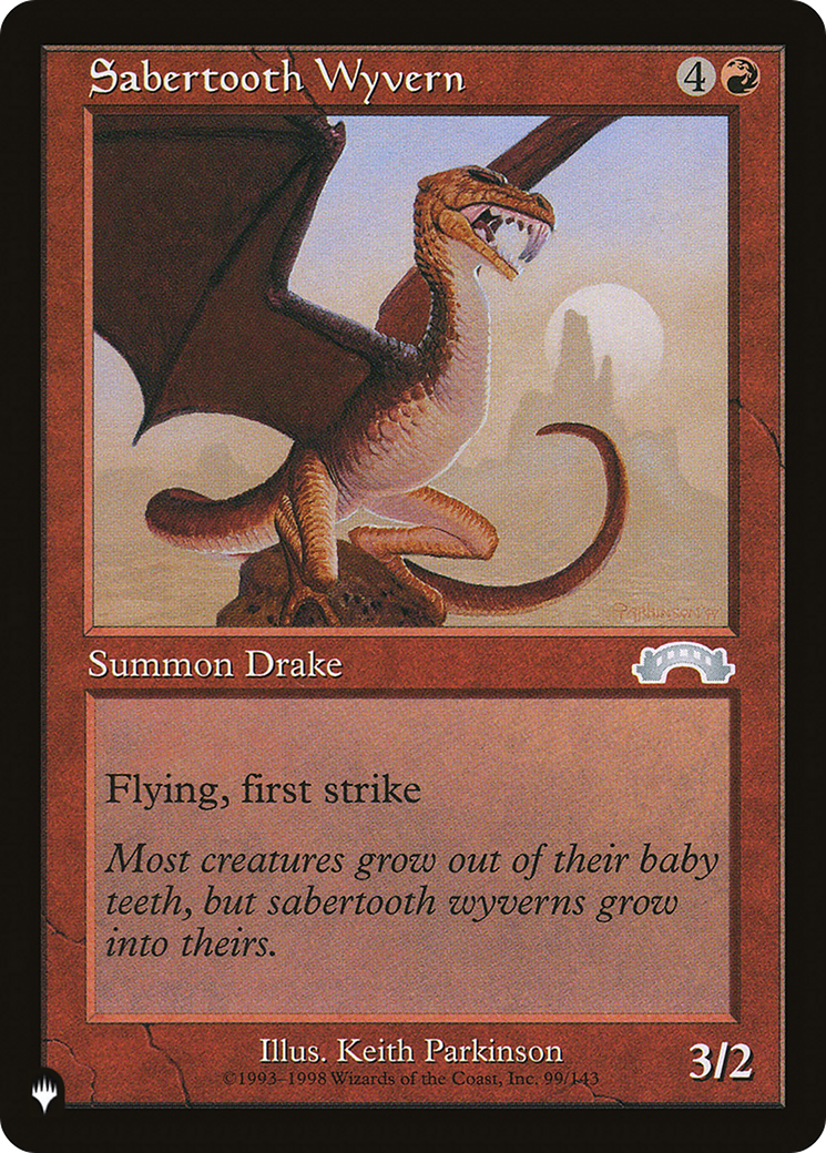 Sabertooth Wyvern (LIST-EXO-99) [Mystery Booster] The List MTG Single Wizards of the Coast