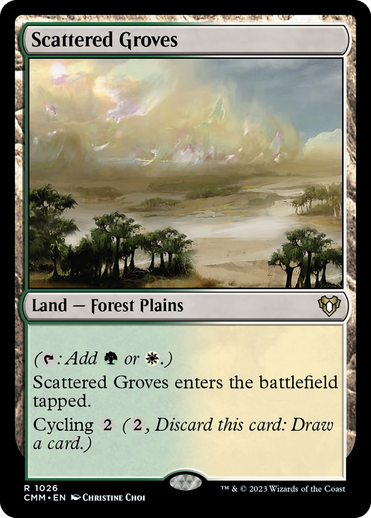 Scattered Groves (CMM-1026) [Commander Masters] MTG Single Wizards of the Coast