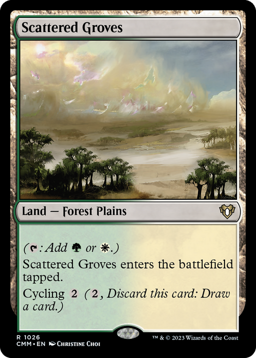 Scattered Groves (CMM-1026) [Commander Masters] MTG Single Wizards of the Coast
