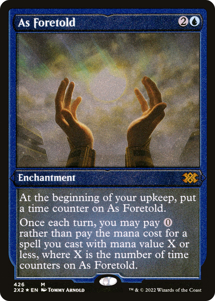 As Foretold (Foil Etched) (2X2-426) [Double Masters 2022] Foil MTG Single Wizards of the Coast