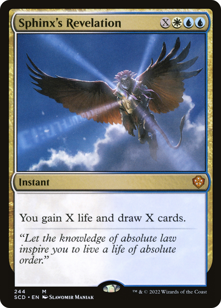 Sphinx's Revelation (SCD-244) [Starter Commander Decks] MTG Single Wizards of the Coast