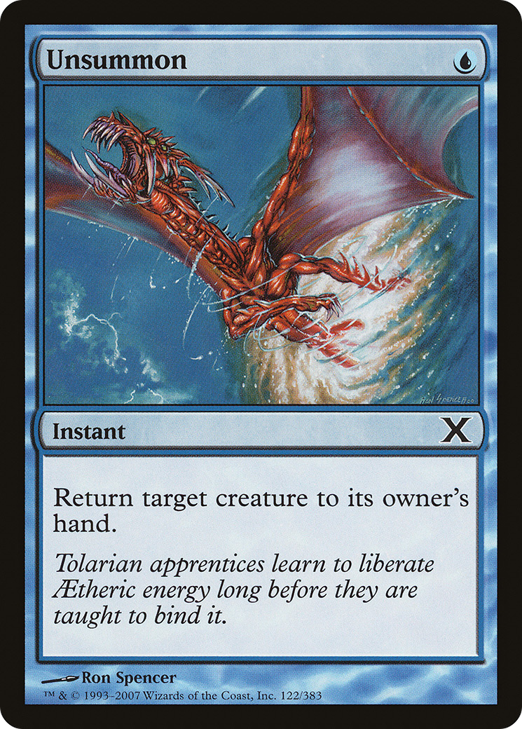 Unsummon (10E-122) [Tenth Edition] MTG Single Wizards of the Coast