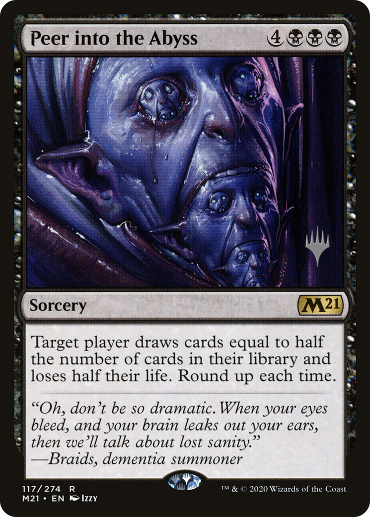 Peer into the Abyss (PPM21-117P) [Core Set 2021 Promos] Foil MTG Single Wizards of the Coast