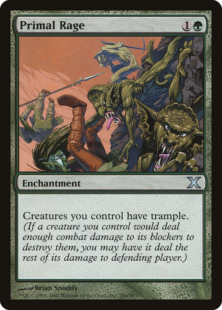 Primal Rage (10E-286) [Tenth Edition] MTG Single Wizards of the Coast