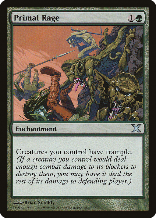 Primal Rage (10E-286) [Tenth Edition] MTG Single Wizards of the Coast