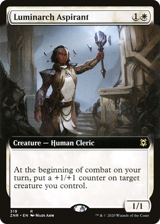 Luminarch Aspirant (ZNR-319) [Zendikar Rising] (Extended Art) MTG Single Wizards of the Coast
