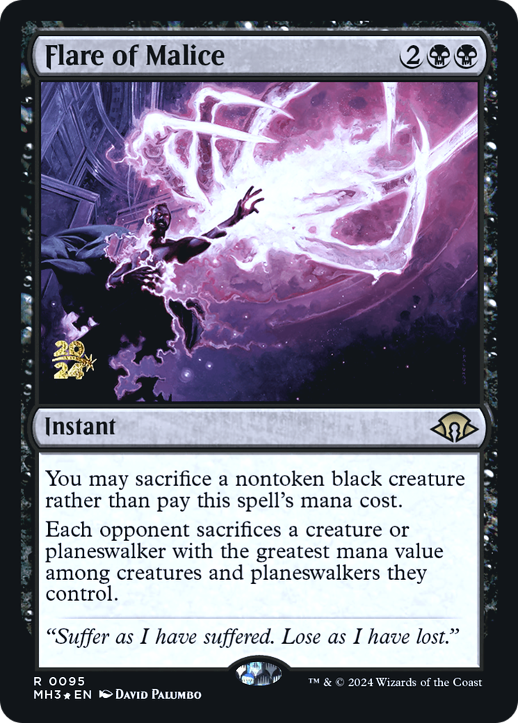 Flare of Malice (PRE-095) [Modern Horizons 3 Promos] Foil MTG Single Wizards of the Coast