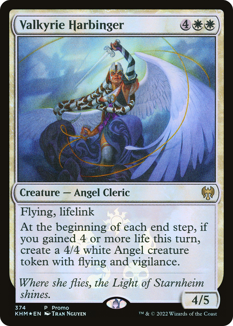 Valkyrie Harbinger (MEDIA-374) [Kaldheim Promos] Foil MTG Single Wizards of the Coast
