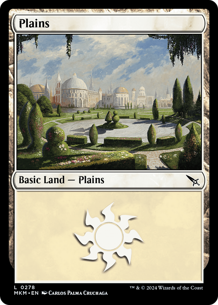 Plains (0278) (MKM-278) [Murders at Karlov Manor] Foil MTG Single Murders at Karlov Manor