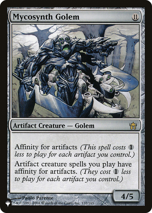 Mycosynth Golem (LIST-5DN-137) [Mystery Booster] The List MTG Single Wizards of the Coast