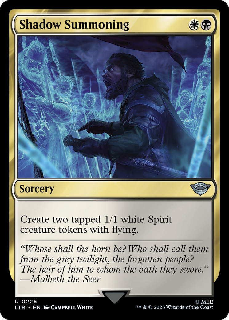 Shadow Summoning (LTR-226) [The Lord of the Rings: Tales of Middle-earth] Foil MTG Single Wizards of the Coast