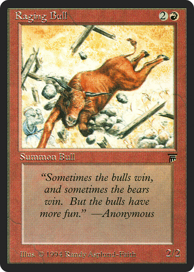Raging Bull (LEG-163) [Oldschool] Legends MTG Single Wizards of the Coast