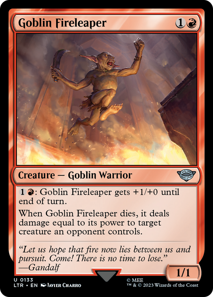 Goblin Fireleaper (LTR-133) [The Lord of the Rings: Tales of Middle-earth] MTG Single Wizards of the Coast