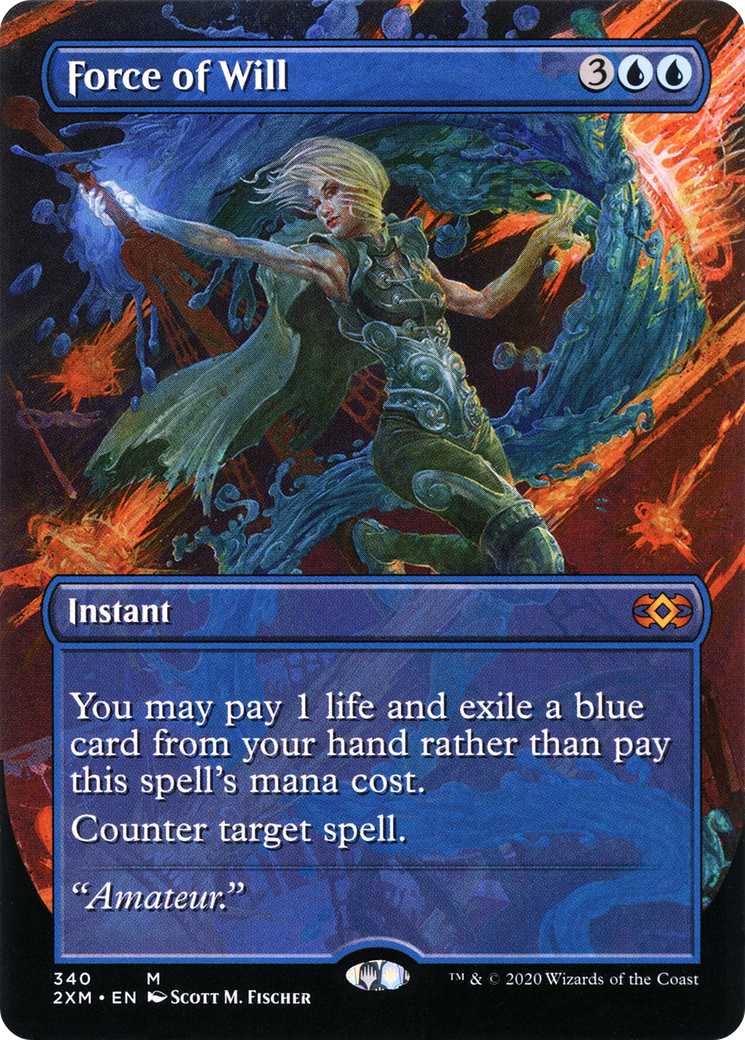 Force of Will (2XM-340) [Double Masters] (Borderless) Foil MTG Single Wizards of the Coast