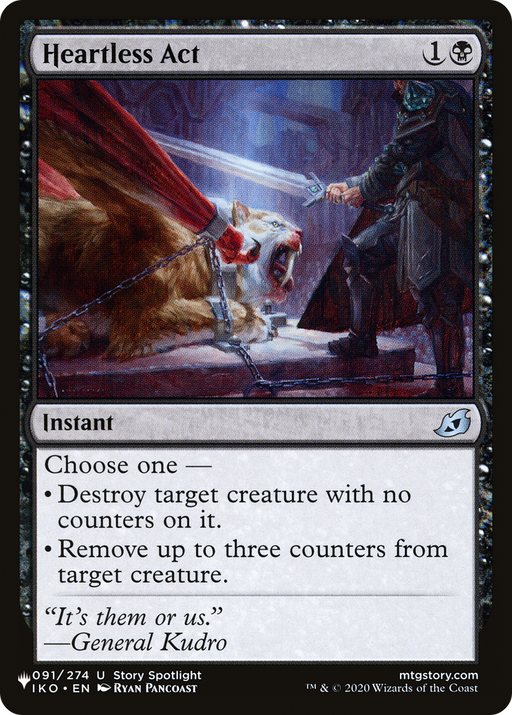 Heartless Act (LIST-IKO-91) [Mystery Booster] The List MTG Single Wizards of the Coast