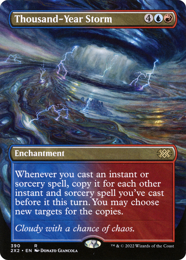 Thousand-Year Storm (2X2-390) [Double Masters 2022] (Borderless) Foil MTG Single Wizards of the Coast