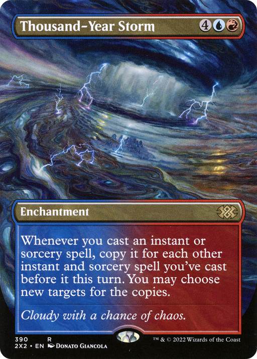 Thousand-Year Storm (2X2-390) [Double Masters 2022] (Borderless) Foil MTG Single Wizards of the Coast