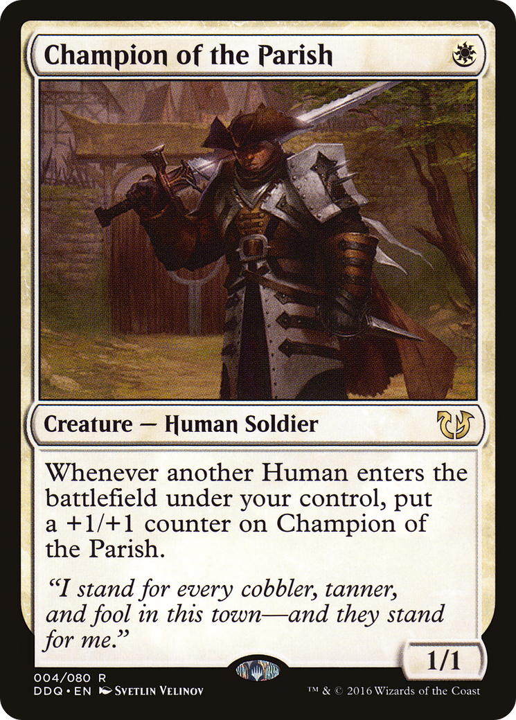 Champion of the Parish (DDQ-004) [Misc] Duel Decks: Blessed vs. Cursed MTG Single Wizards of the Coast