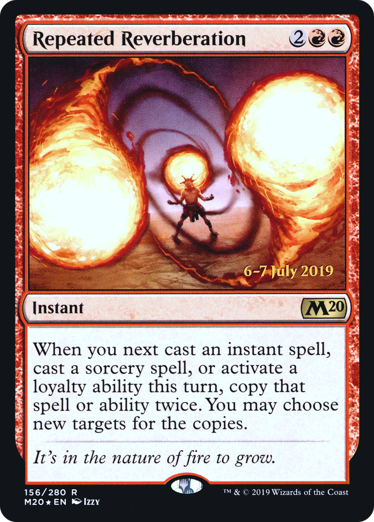 Repeated Reverberation (PRE-156) [Core Set 2020 Promos] Foil MTG Single Wizards of the Coast