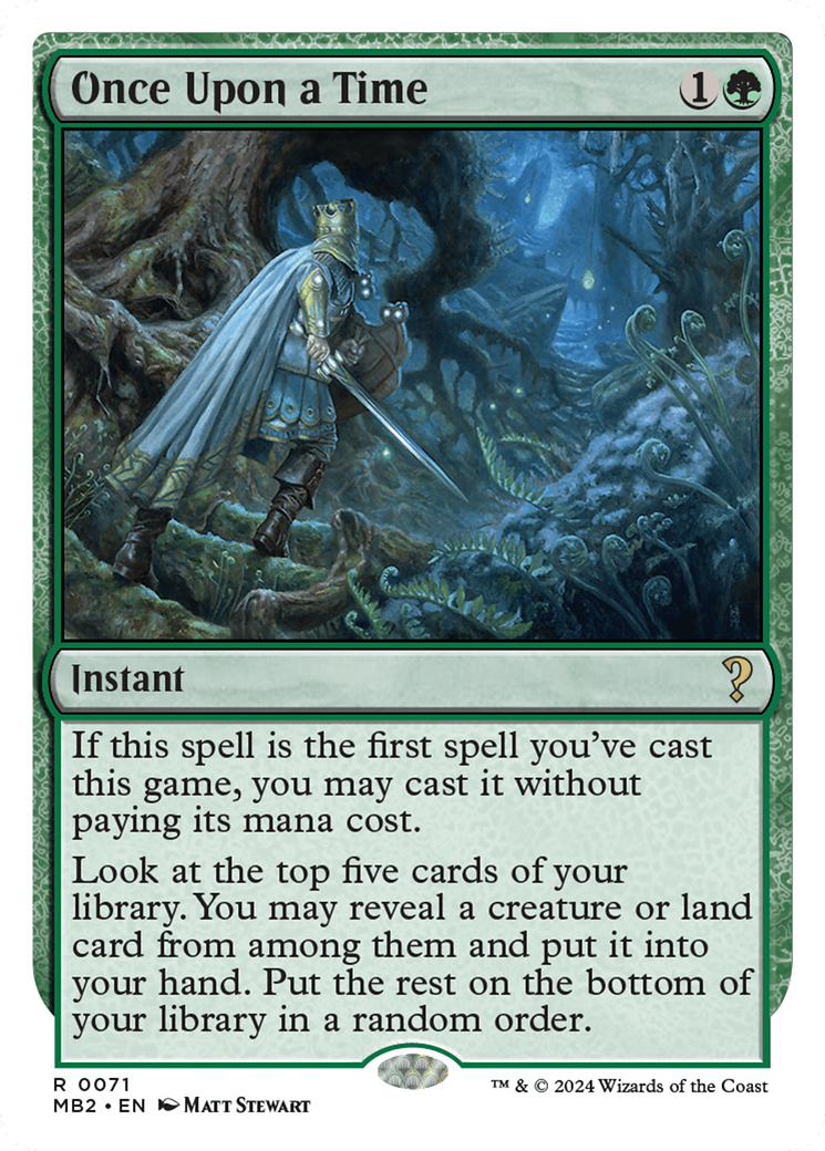 Once Upon a Time (White Border) (MB2-071) [Mystery Booster] Mystery Booster 2 MTG Single Wizards of the Coast