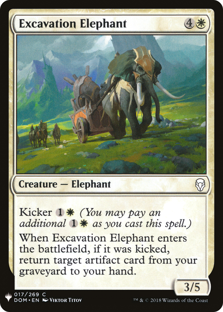 Excavation Elephant (LIST-DOM-17) [Mystery Booster] The List MTG Single Wizards of the Coast
