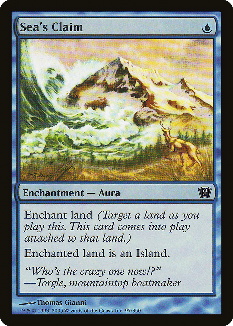 Sea's Claim (9ED-) [9th Edition] Foil MTG Single Wizards of the Coast
