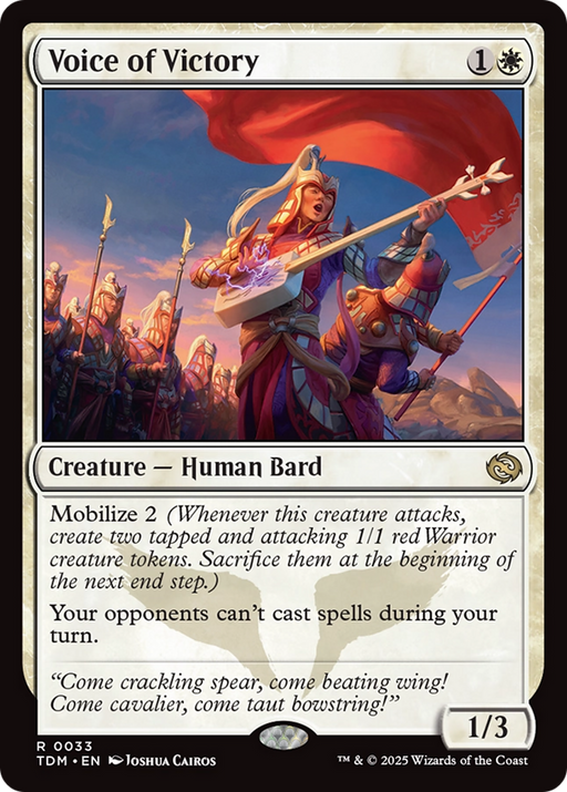Voice of Victory (TDM-033) [Tarkir: Dragonstorm] Foil MTG Single Wizards of the Coast