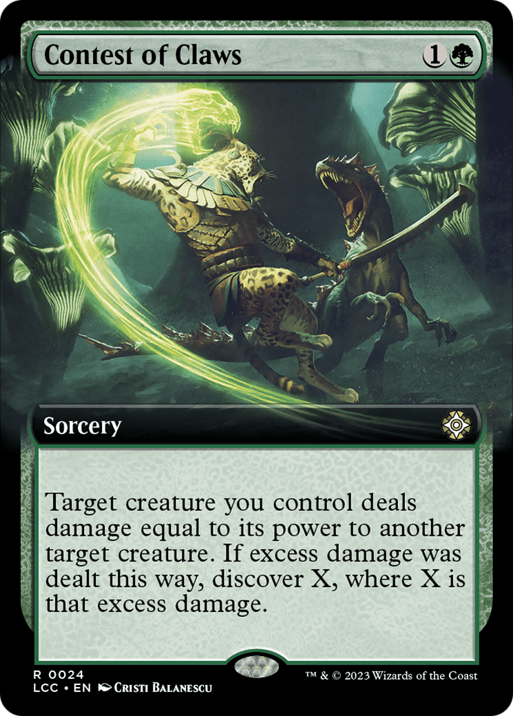 Contest of Claws (LCC-024) [The Lost Caverns of Ixalan Commander] (Extended Art) MTG Single Wizards of the Coast