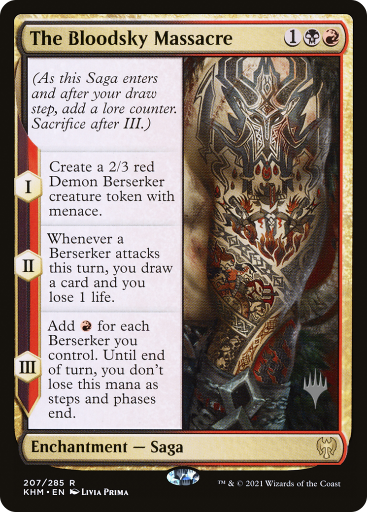 The Bloodsky Massacre (PPKHM-207P) [Kaldheim Promos] Foil MTG Single Wizards of the Coast