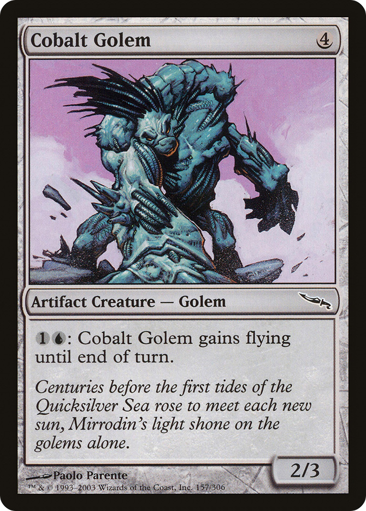 Cobalt Golem (MRD-157) [Mirrodin] MTG Single Wizards of the Coast