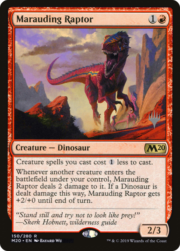 Marauding Raptor (PPM20-150P) [Core Set 2020 Promos] MTG Single Wizards of the Coast
