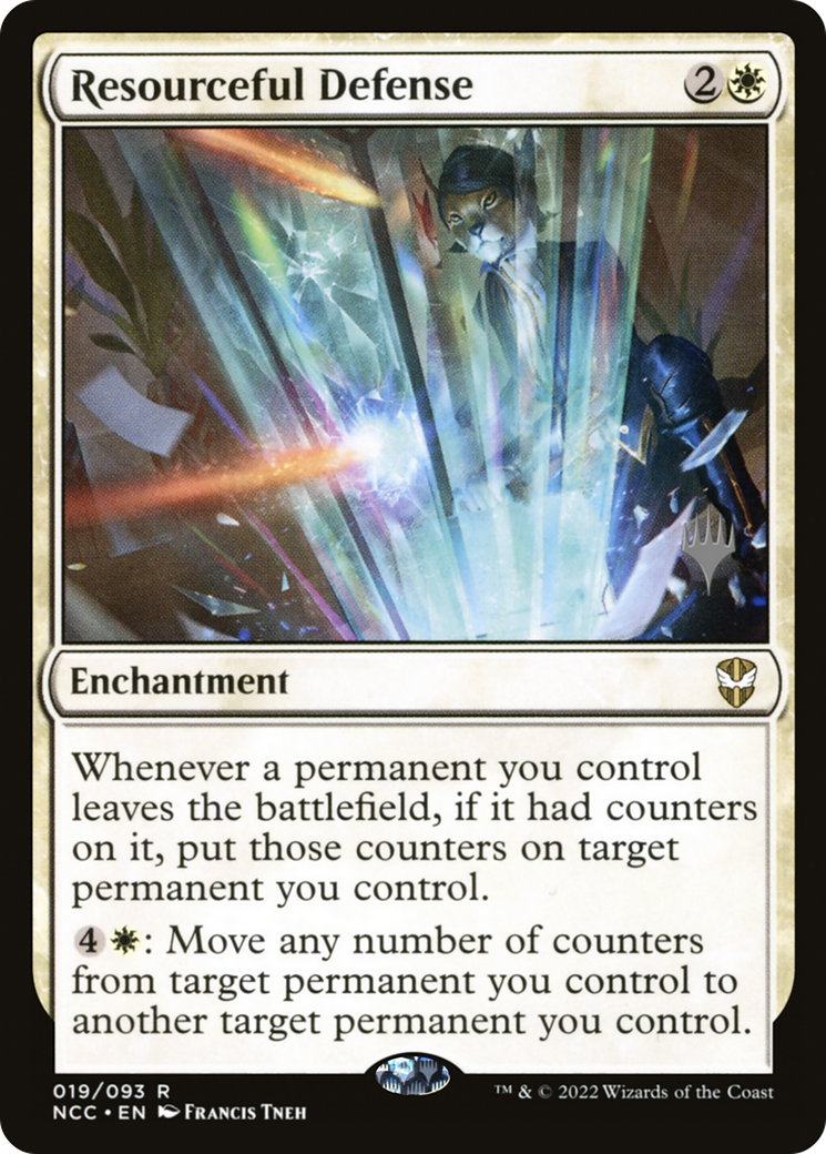 Resourceful Defense (PPSNC-19P) [New Capenna Commander Promos] Foil MTG Single Wizards of the Coast