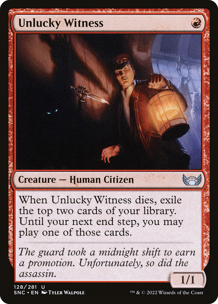 Unlucky Witness (SNC-128) [Streets of New Capenna] MTG Single Wizards of the Coast