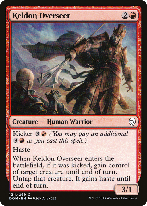 Keldon Overseer (DOM-134) [Dominaria] MTG Single Wizards of the Coast