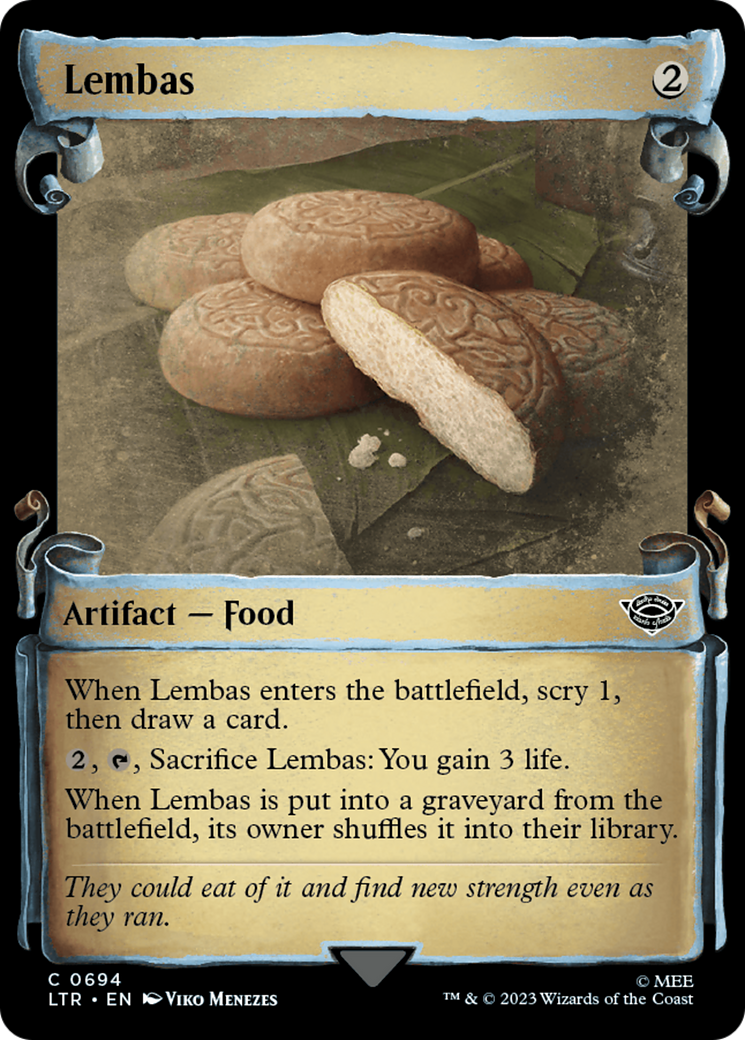 Lembas (Showcase Scrolls) (LTR-694) [The Lord of the Rings: Tales of Middle-earth] (Showcase) MTG Single Wizards of the Coast