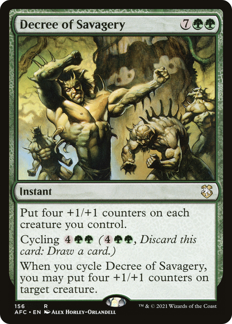 Decree of Savagery (AFC-156) [Forgotten Realms Commander] MTG Single Wizards of the Coast
