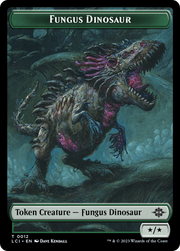 Fungus Dinosaur // Gnome Soldier Double-Sided Token [Tokens] The Lost Caverns of Ixalan Tokens MTG Single Magic: The Gathering