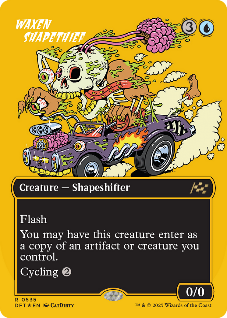 Waxen Shapethief (First-Place Foil) (DFT-535) [Aetherdrift] (Borderless) Foil MTG Single Wizards of the Coast