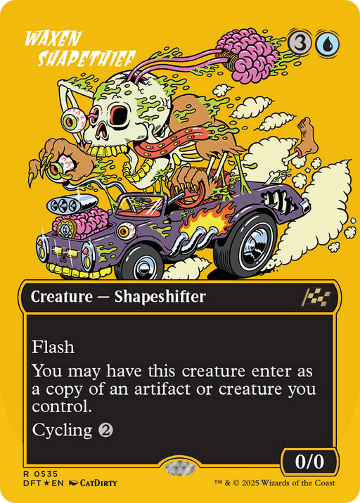 Waxen Shapethief (First-Place Foil) (DFT-535) [Aetherdrift] (Borderless) Foil MTG Single Wizards of the Coast