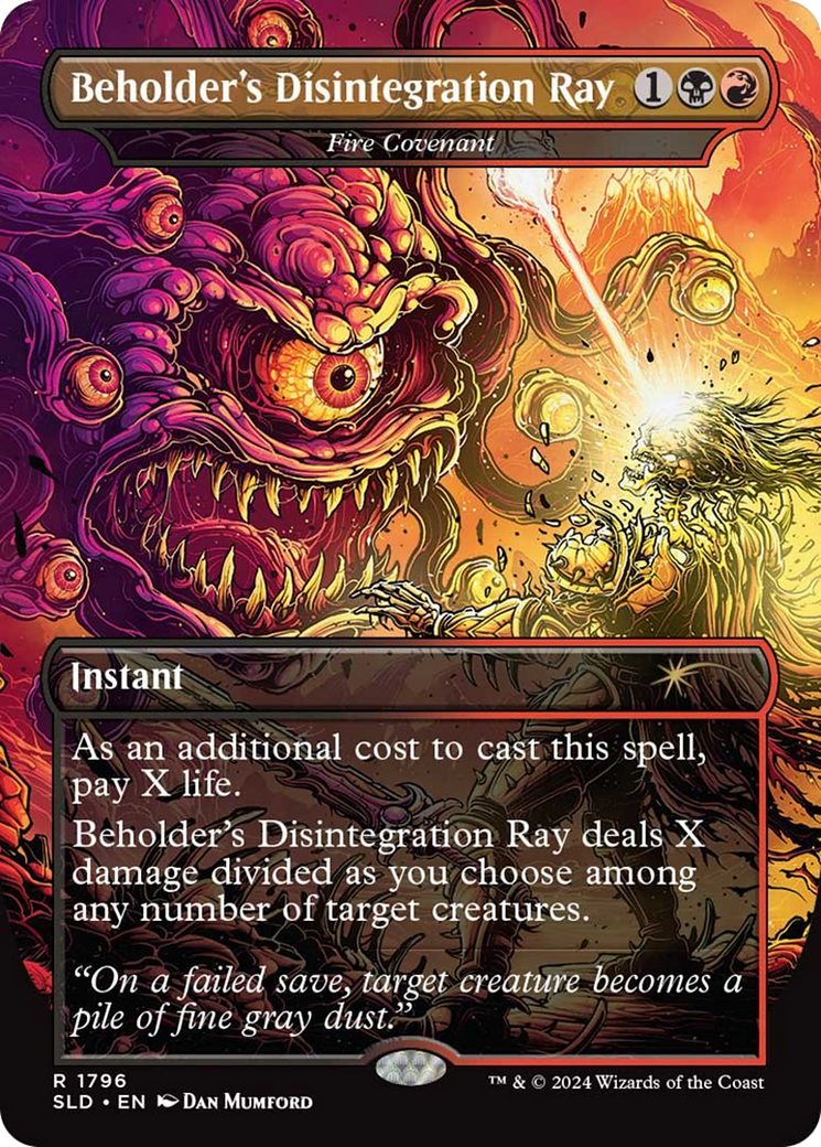 Beholder's Disintegration Ray - Fire Covenant (SLD-1796) [Secret Lair] Drop (Borderless) MTG Single Wizards of the Coast