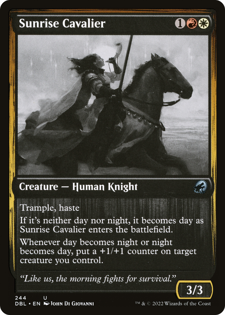 Sunrise Cavalier (DBL-244) [Innistrad: Double Feature] Foil MTG Single Wizards of the Coast