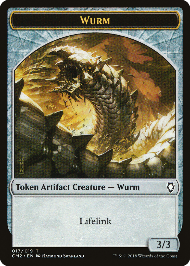 Wurm Token (Lifelink) (CM2-017) [Tokens] Commander Anthology Volume II Tokens MTG Single Wizards of the Coast