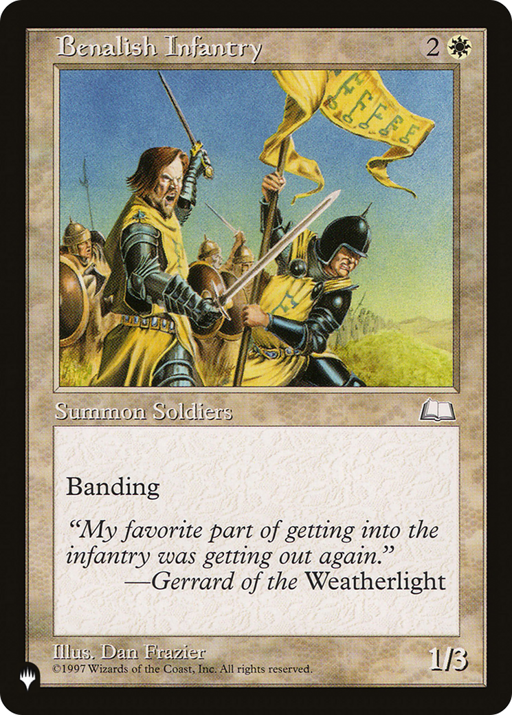 Benalish Infantry (LIST-WTH-8) [Mystery Booster] The List MTG Single Wizards of the Coast