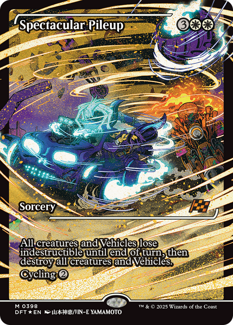 Spectacular Pileup (DFT-398) [Aetherdrift] (Showcase) Foil MTG Single Wizards of the Coast