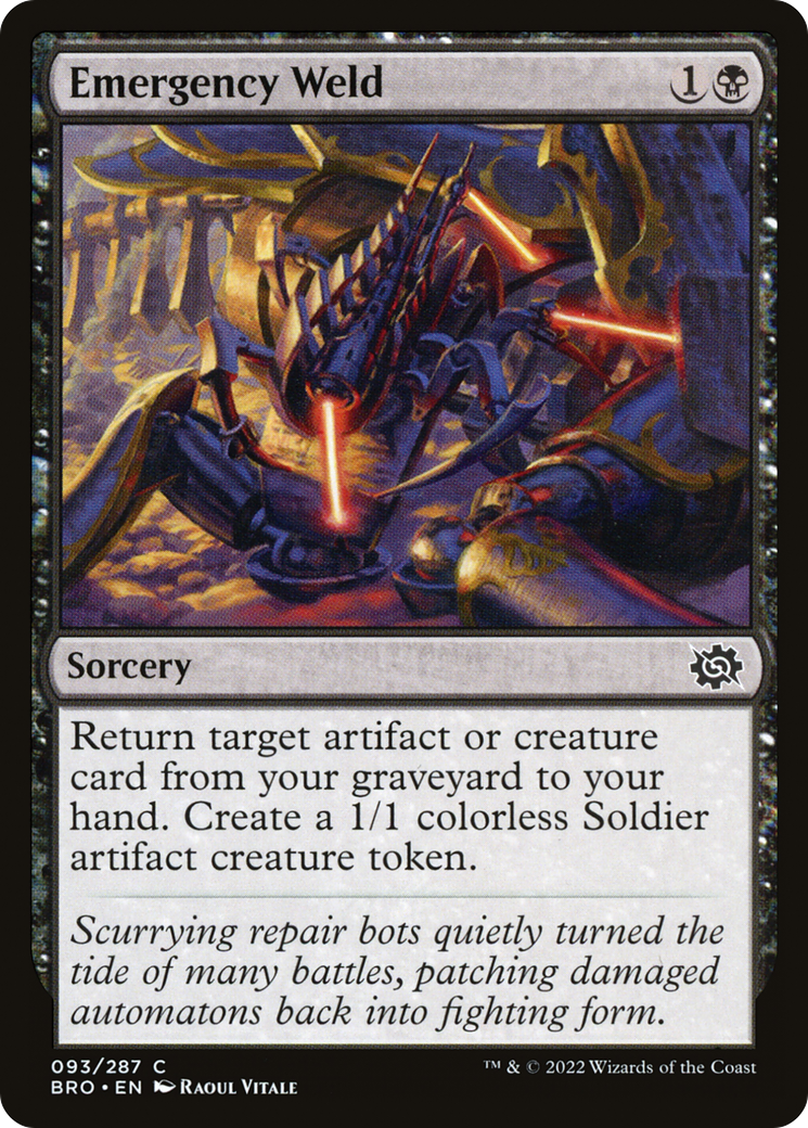Emergency Weld (BRO-093) [The Brothers' War] MTG Single Wizards of the Coast