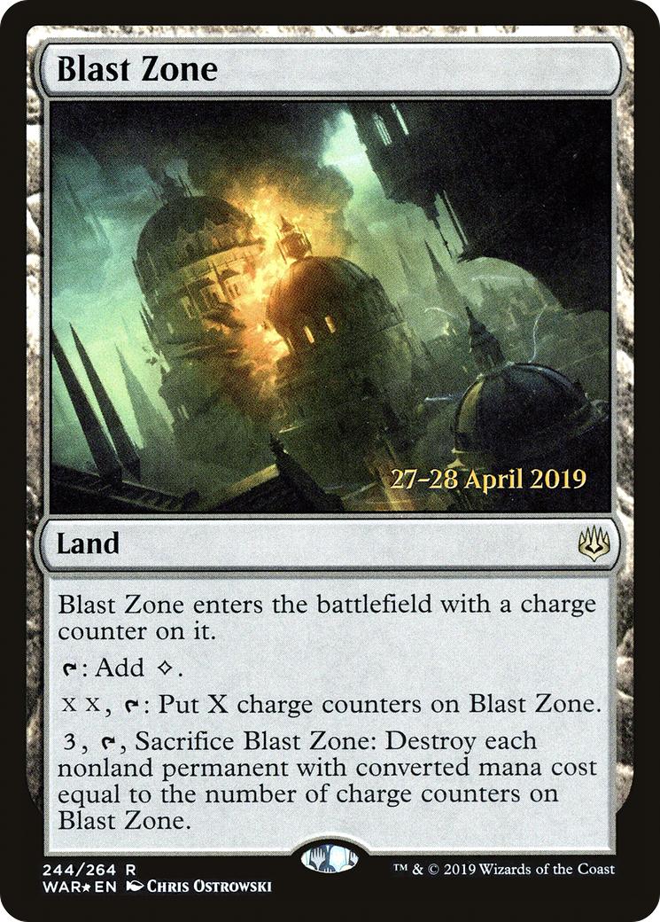 Blast Zone (WAR) (PRE-244) [War of the Spark Promos] Foil MTG Single Wizards of the Coast